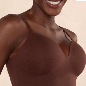 Truekind Wireless Shaping Bra Womens Large Chocolate Brown Supportive Comfort